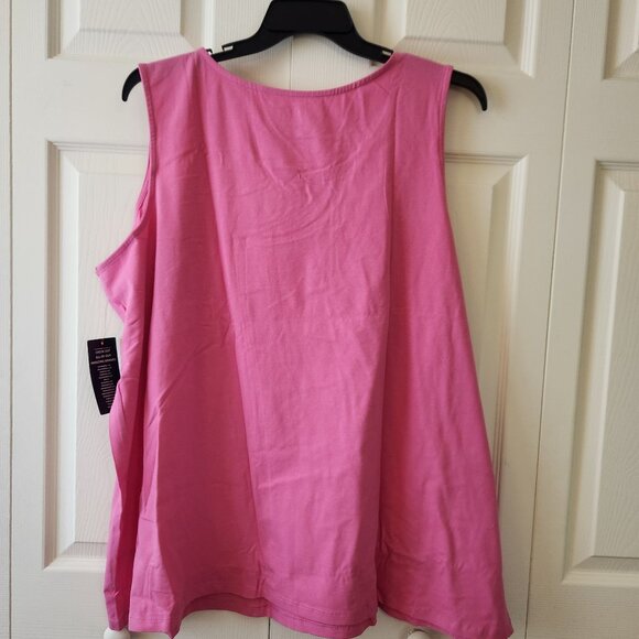 Catherines Suprema Collection Pink Tank Top Size 3X Cotton/ Spandex NWT - Picture 6 of 7